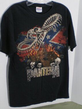 Pantera Black Graphic Tee Shirt, Size Medium
